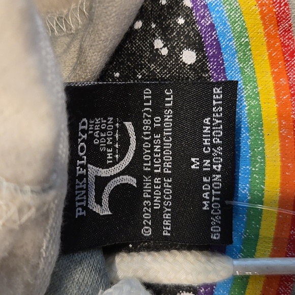 PINK FLOYD " THE DARK SIDE OF THE MOON" GRAPHIC HOODED FLEECE. SIZE MEDIUM. - Picture 5 of 8